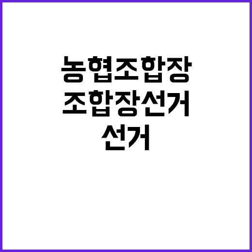 농협 조합장 선거,…