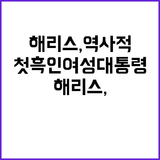 해리스, 역사적 도전 첫 흑인 여성 대통령