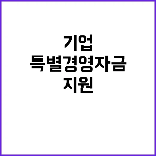 경기도, 1000억원 특별경영자금 지원받는 기업들!