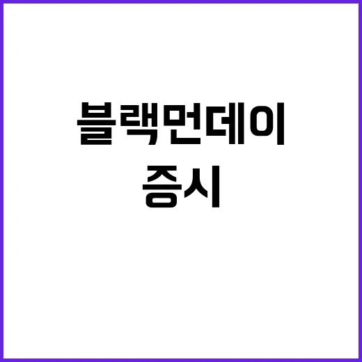 블랙 먼데이 증시 …