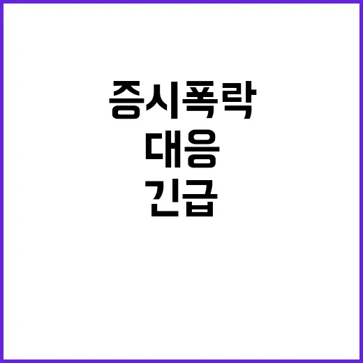 거래소, 증시 폭락…