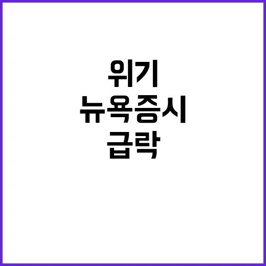 급락, 뉴욕증시 충…