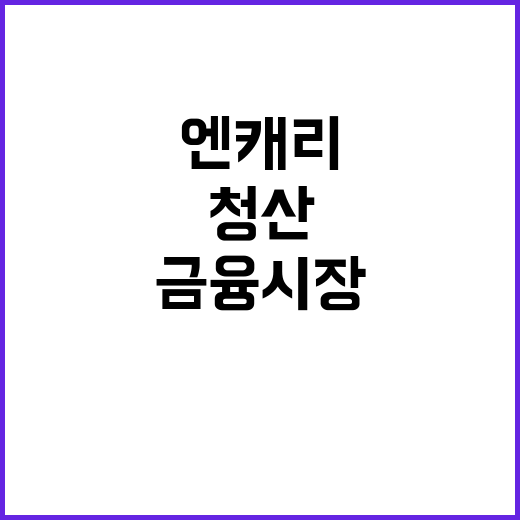 엔 캐리 청산, 금…