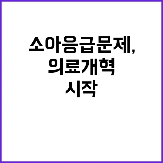 소아응급 문제, 의…