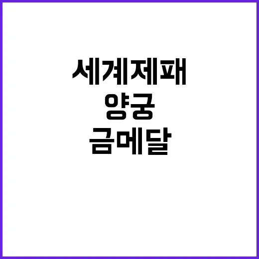 양궁 대표팀, 세계 제패 귀국! 금메달 환영식 열려!