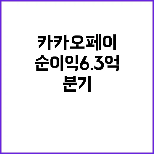 카카오페이 연속 흑자, 2분기 순이익 6.3억!