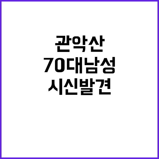 관악산, 70대 남…