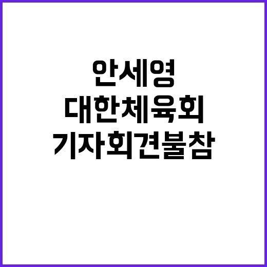 안세영 기자회견 불참…대한체육회 의사 존중 이유