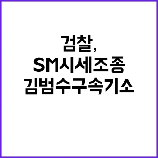 검찰, 김범수 구속기소…SM 시세조종 충격 사실!