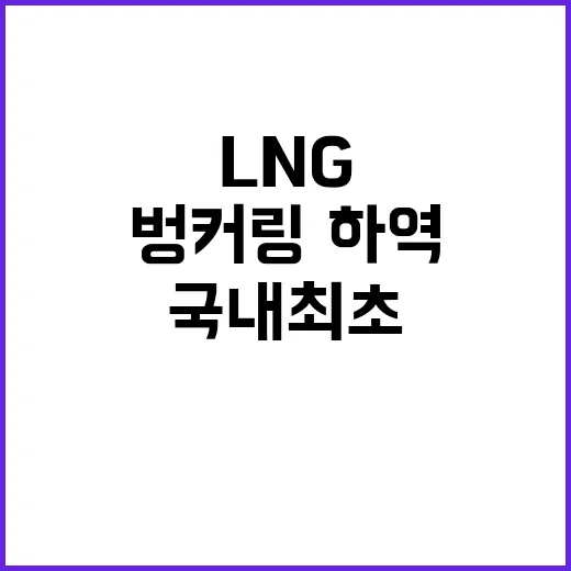 ‘국내 최초’ LNG 선박 벙커링·하역 혁신 사례 공개!