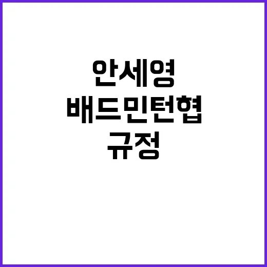 안세영 후폭풍 배드…