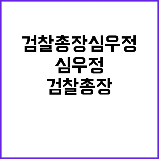 검찰총장 심우정 새…