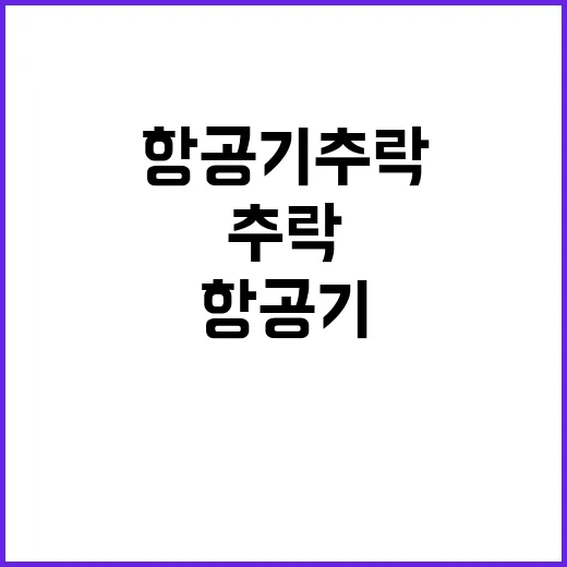 항공기 추락 미스터…