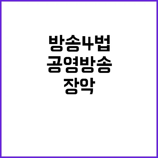 방송4법 독재선언으로 공영방송 장악 위기!