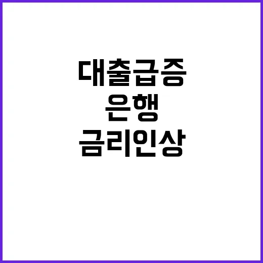 대출 급증 은행 금…