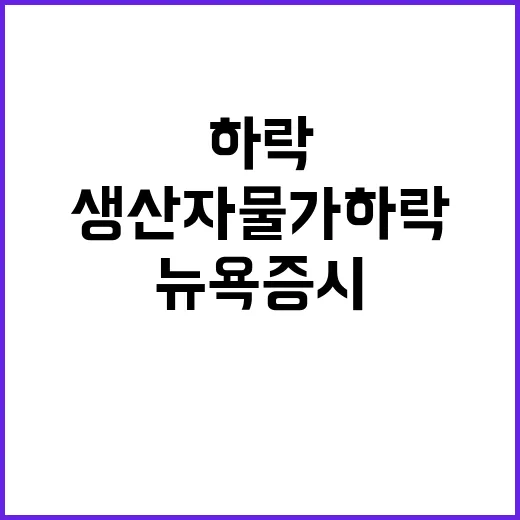 뉴욕증시 생산자물가…