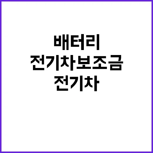 배터리 제조사 전기차 보조금 지원 서울시 조례 논란!