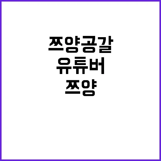 쯔양 공갈 충격 진실 유튜버 4명 재판 가나?