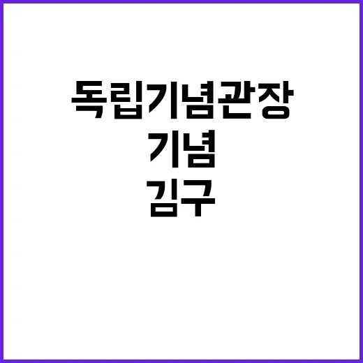 독립기념관장 인사 김구 음모가 드러났다!