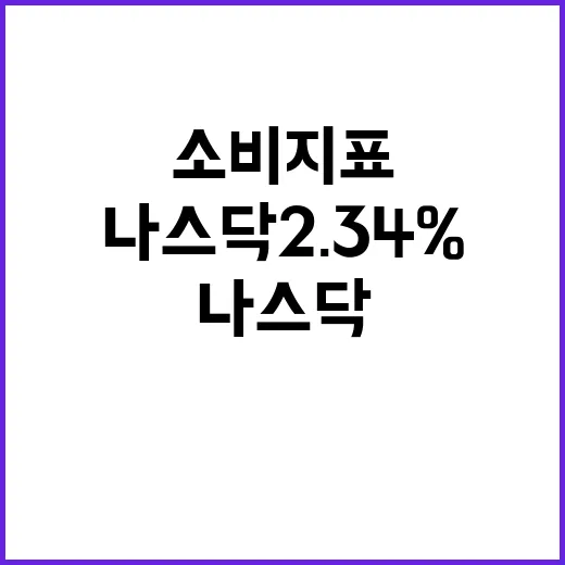 소비지표 상승! 나스닥 2.34% 폭 상승했습니다!