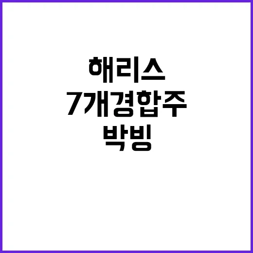 해리스 7개 경합주 우위! 트럼프와 박빙 전투!