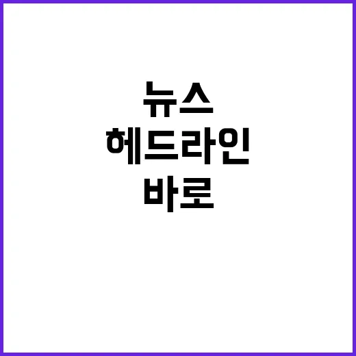 헤드라인 “헤드라인 지금 바로 확인해야 할 뉴스”