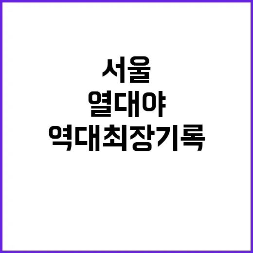 열대야 서울 역대 …