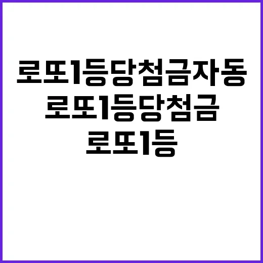 로또 1등 당첨금 …