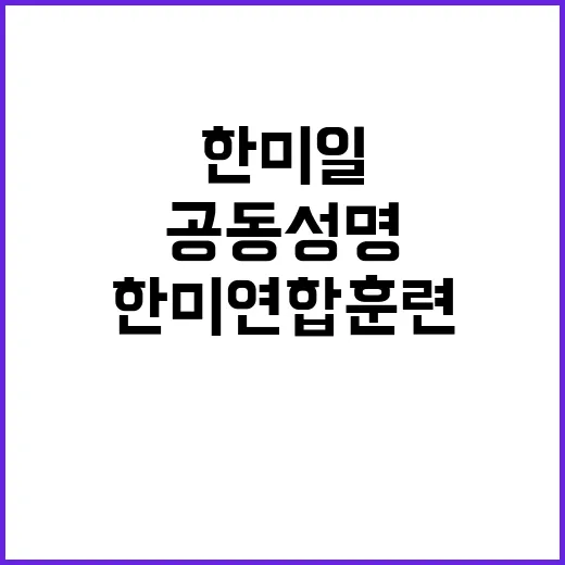 한미일 공동성명 내…