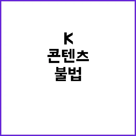 K콘텐츠 단속 불법사이트 겨냥한 강력한 조치!