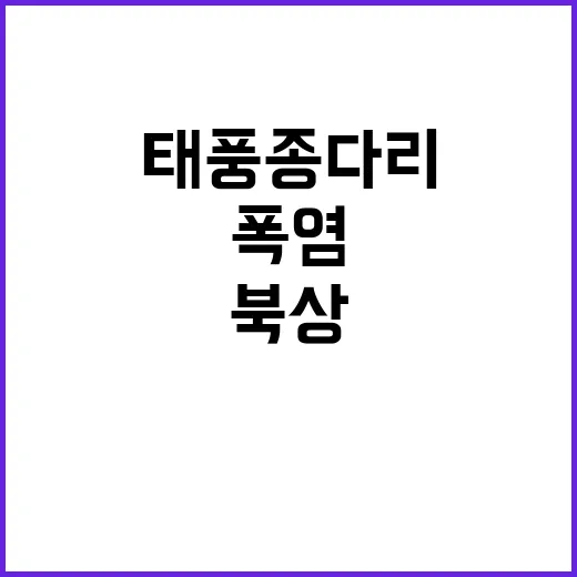 태풍 종다리 북상 …