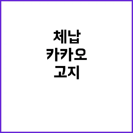 ‘카카오톡 체납고지…