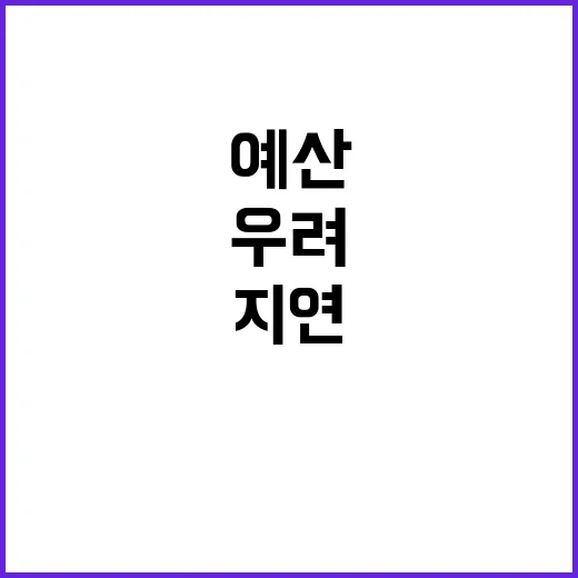 예산 결정 지연 자…