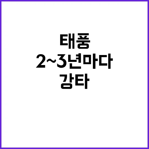 ‘힌남노급’ 태풍 2~3년마다 한반도 강타!