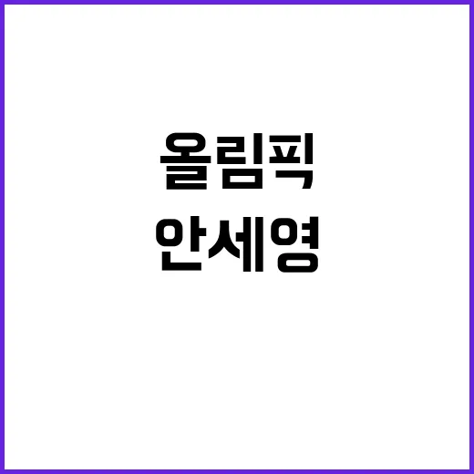 올림픽 안세영의 첫 공개 행보에 관심 집중!