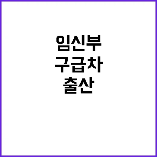 임신부 구급차에서 …