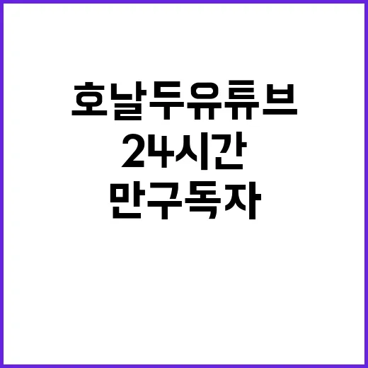 호날두 유튜브 24…