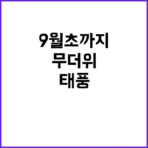 태풍 열풍 9월 초까지 계속되는 무더위!