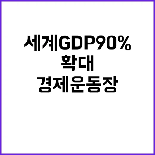 경제운동장 세계 GDP 90% 확대의 놀라운 진실!