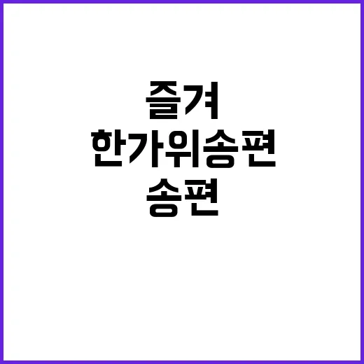 한가위 송편 퓨전 …