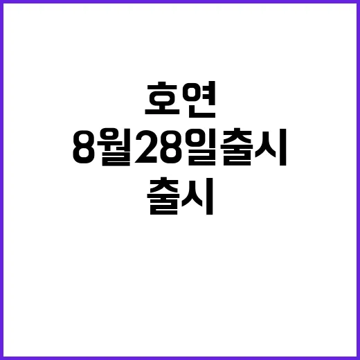 호연 한국 일본 대만 동시에 8월 28일 출시!