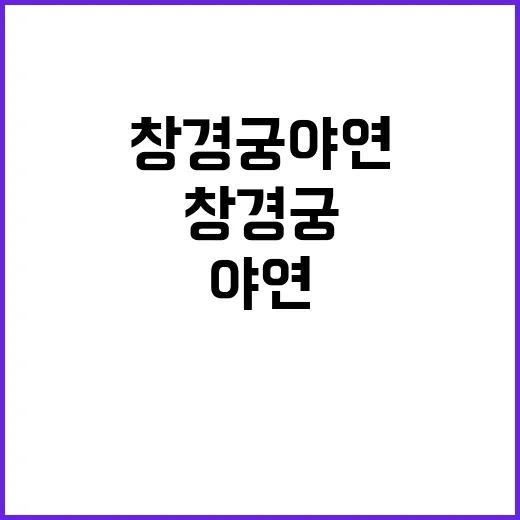 창경궁 야연 특별한 추억 만들기 기회!