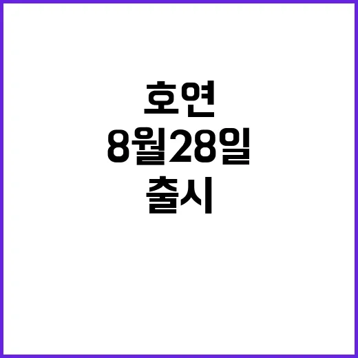 호연 8월 28일 한국 일본 대만 동시에 출시!