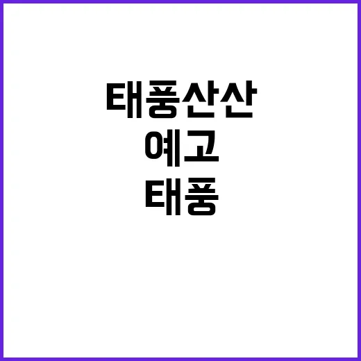 태풍 산산 일본 강타 예고! 상황은 심각!