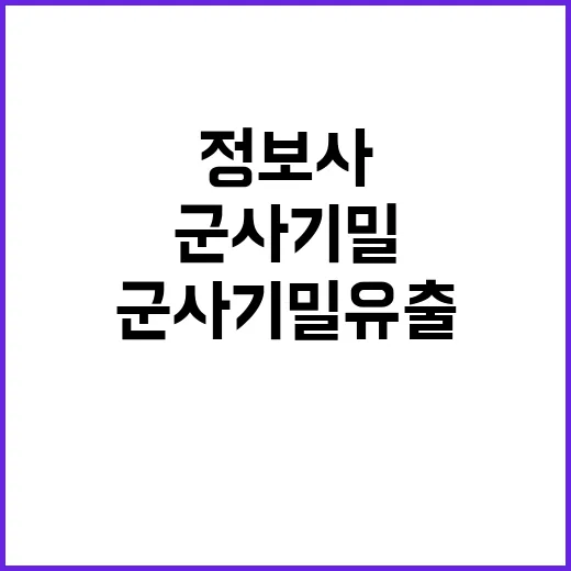 군사기밀 유출 정보…