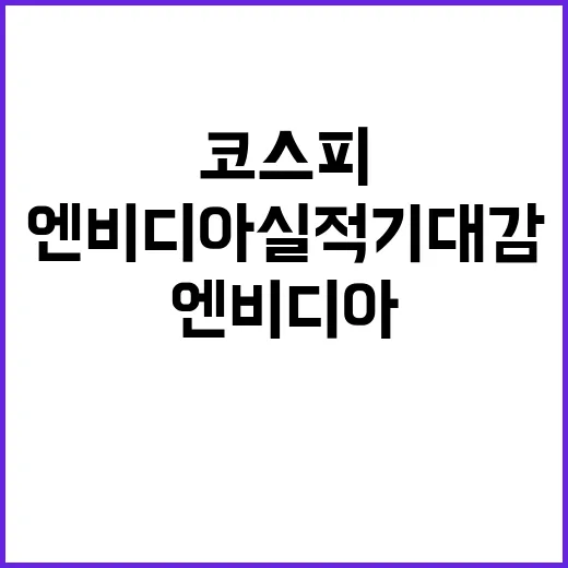 코스피 엔비디아 실적 기대감으로 하락세!