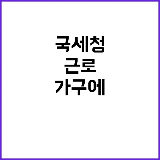 국세청 81만 가구에 근로·자녀장려금 지급!