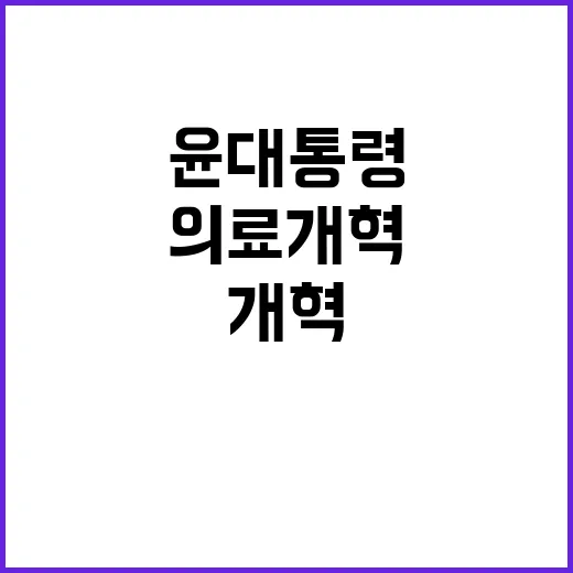 의료개혁 윤 대통령…