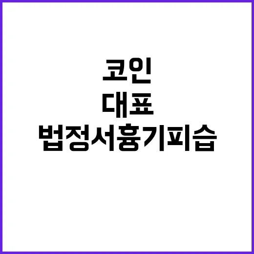 코인 사기 대표 법…