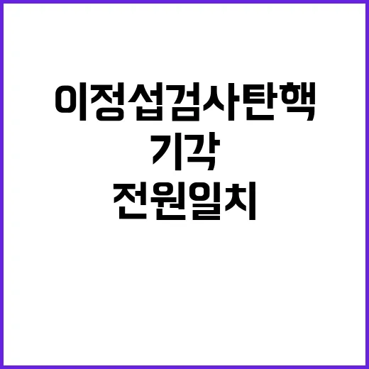 전원일치 기각 이정…